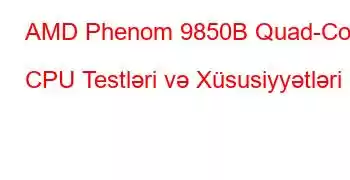 AMD Phenom 9850B Quad-Core CPU Testləri və Xüsusiyyətləri