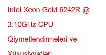 Intel Xeon Gold 6242R @ 3.10GHz CPU Qiymətləndirmələri və Xüsusiyyətləri