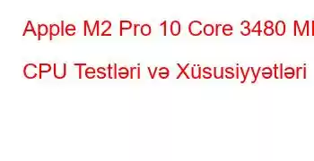 Apple M2 Pro 10 Core 3480 MHz CPU Testləri və Xüsusiyyətləri