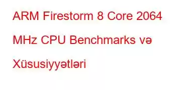 ARM Firestorm 8 Core 2064 MHz CPU Benchmarks və Xüsusiyyətləri