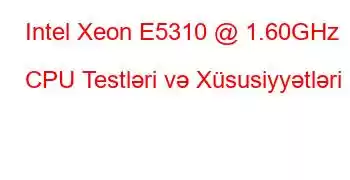 Intel Xeon E5310 @ 1.60GHz CPU Testləri və Xüsusiyyətləri