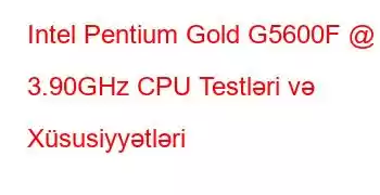 Intel Pentium Gold G5600F @ 3.90GHz CPU Testləri və Xüsusiyyətləri