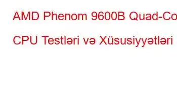 AMD Phenom 9600B Quad-Core CPU Testləri və Xüsusiyyətləri