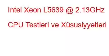 Intel Xeon L5639 @ 2.13GHz CPU Testləri və Xüsusiyyətləri