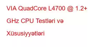 VIA QuadCore L4700 @ 1.2+ GHz CPU Testləri və Xüsusiyyətləri