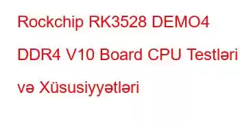 Rockchip RK3528 DEMO4 DDR4 V10 Board CPU Testləri və Xüsusiyyətləri