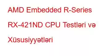 AMD Embedded R-Series RX-421ND CPU Testləri və Xüsusiyyətləri