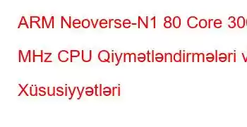 ARM Neoverse-N1 80 Core 3000 MHz CPU Qiymətləndirmələri və Xüsusiyyətləri