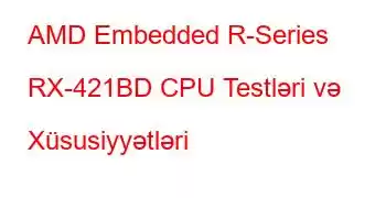 AMD Embedded R-Series RX-421BD CPU Testləri və Xüsusiyyətləri