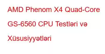 AMD Phenom X4 Quad-Core GS-6560 CPU Testləri və Xüsusiyyətləri