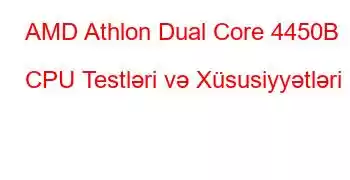 AMD Athlon Dual Core 4450B CPU Testləri və Xüsusiyyətləri